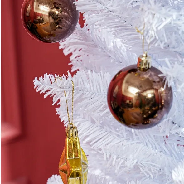 HOMCOM 8' Artificial Pencil Christmas Tree, Slim Xmas Tree With 618