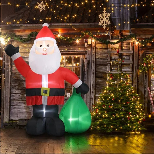 6 FT Lighted Christmas Inflatable Decoration, Inflatable Santa Claus