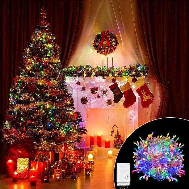 Christmas Lights Outdoor Decorations 100 LED 33Ft 8 Modes