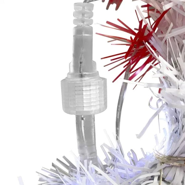 6FT Hinged Fir Artificial Fir Bent Top Christmas Tree, Xmas Tree