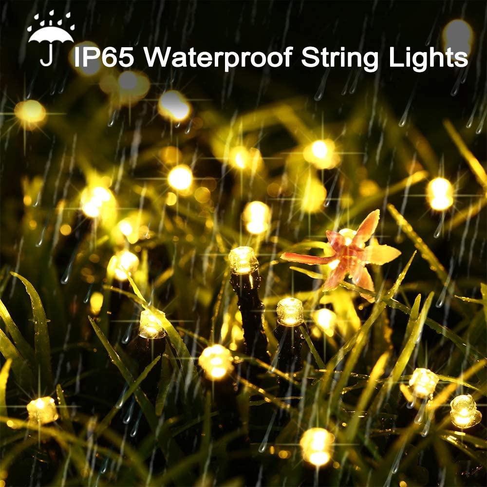 200LED Solar Strings 72ft 8 Modes Waterproof Solar Christmas Lights