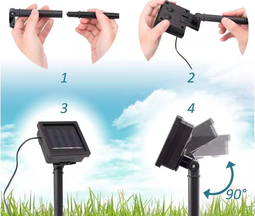 30 Leds Outdoor Solar Water Drop Light String Garden Landscape Lamp