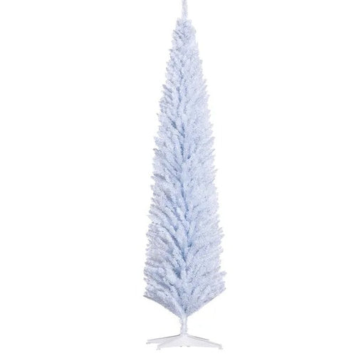 HOMCOM 8' Artificial Pencil Christmas Tree, Slim Xmas Tree With 618