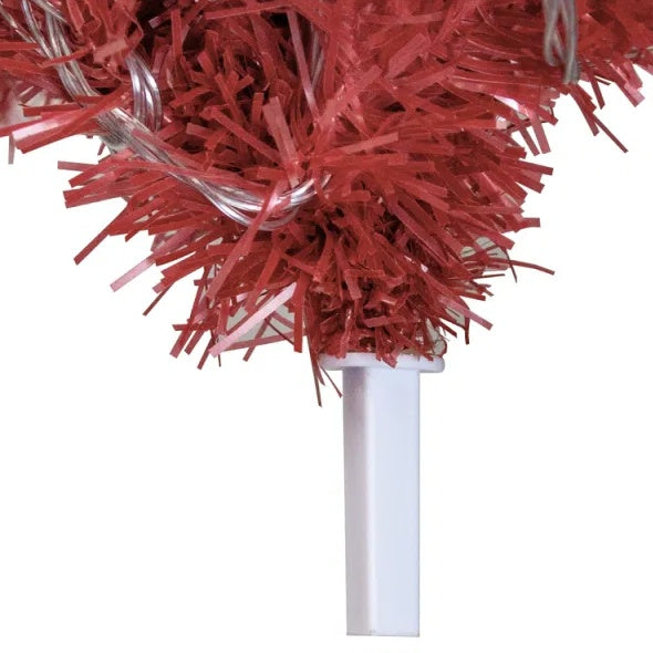 6FT Hinged Fir Artificial Fir Bent Top Christmas Tree, Xmas Tree