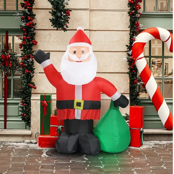 6 FT Lighted Christmas Inflatable Decoration, Inflatable Santa Claus