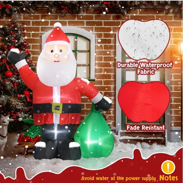 6 FT Lighted Christmas Inflatable Decoration, Inflatable Santa Claus